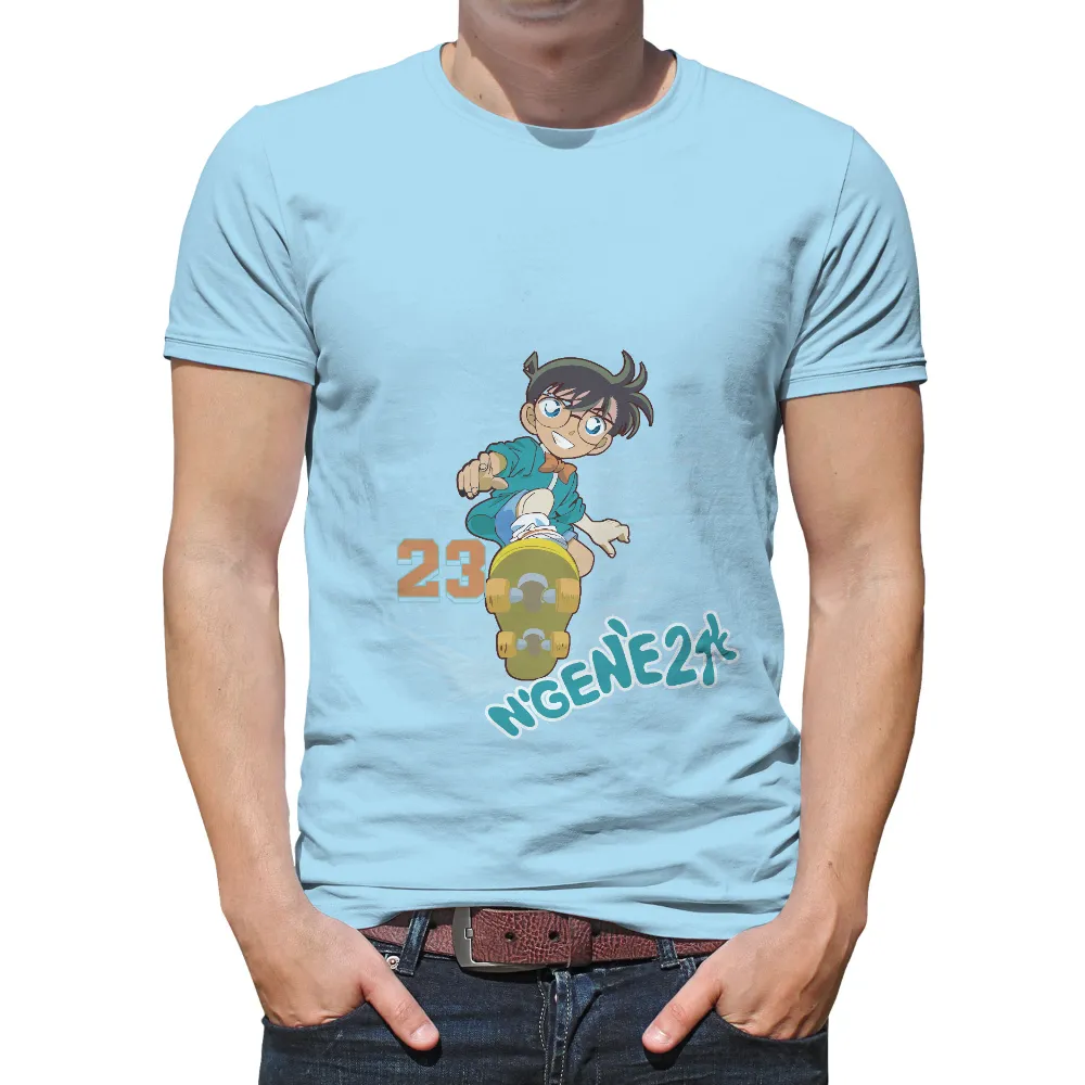 TShirt Design: Conan Skateboarding - N'GENE2k Anime Art|nostalgia t shirts online