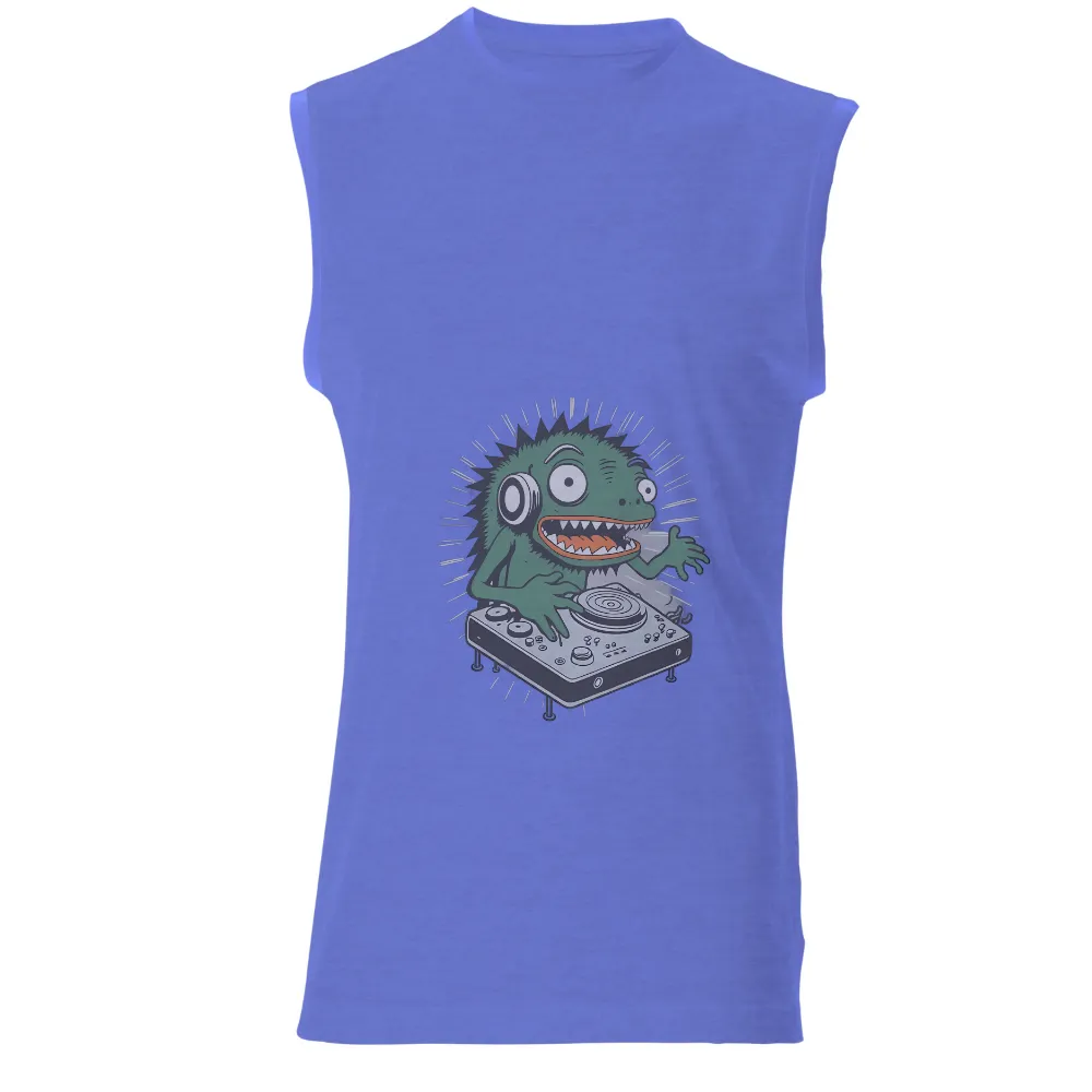 Graphic Tees: Zippy the Monster DJ | Funny & Quirky Designs| Excited crowd