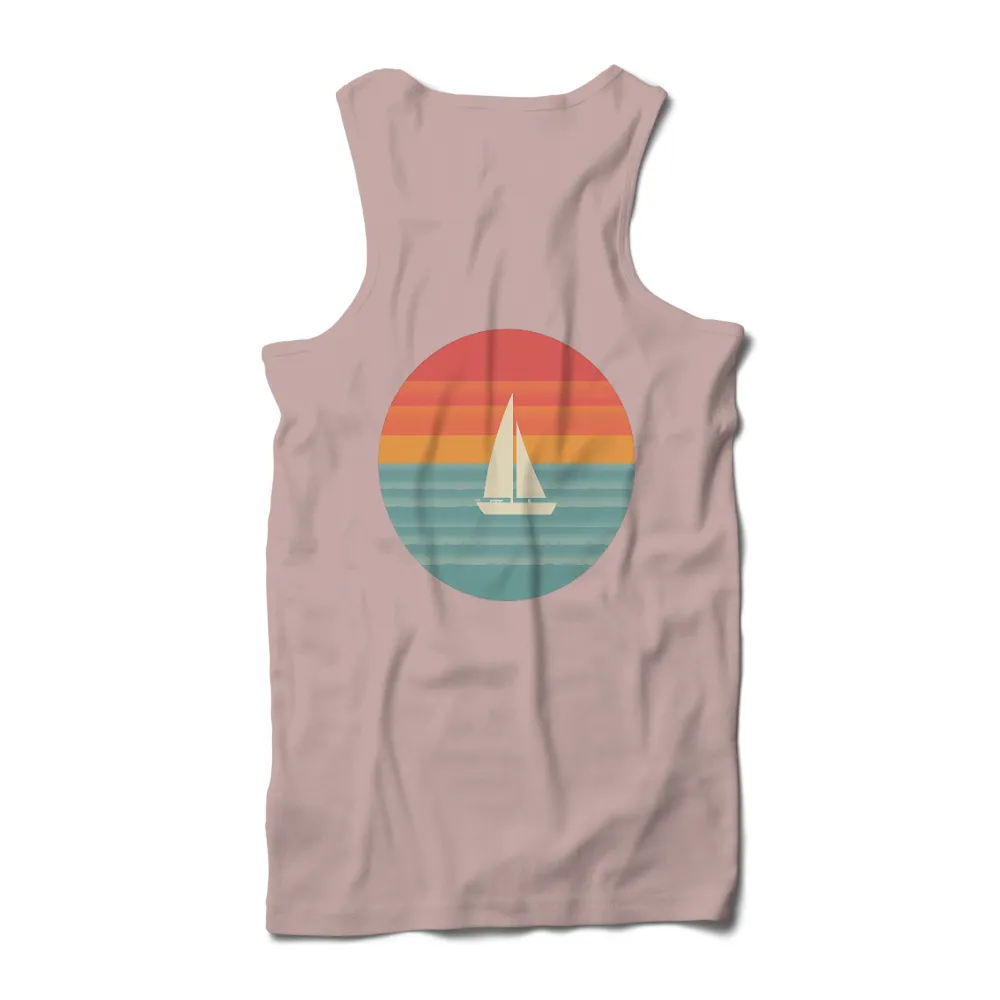 Vintage Sailboat Sunset Design Pattern|80s vintage tshirts