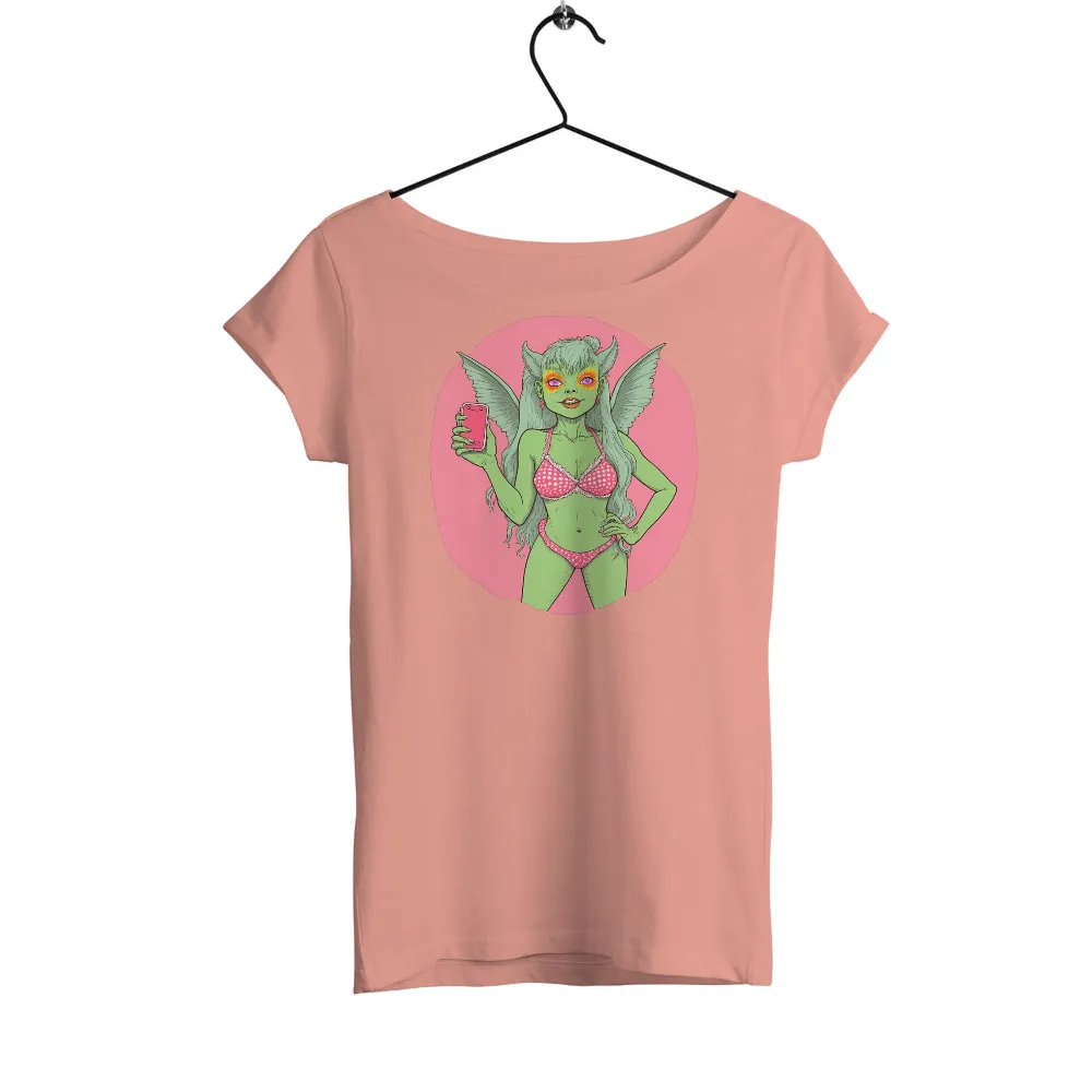 TShirt Design: Modern Fairy with Smartphone - Artistic Fantasy|sci fi fantasy biker tee