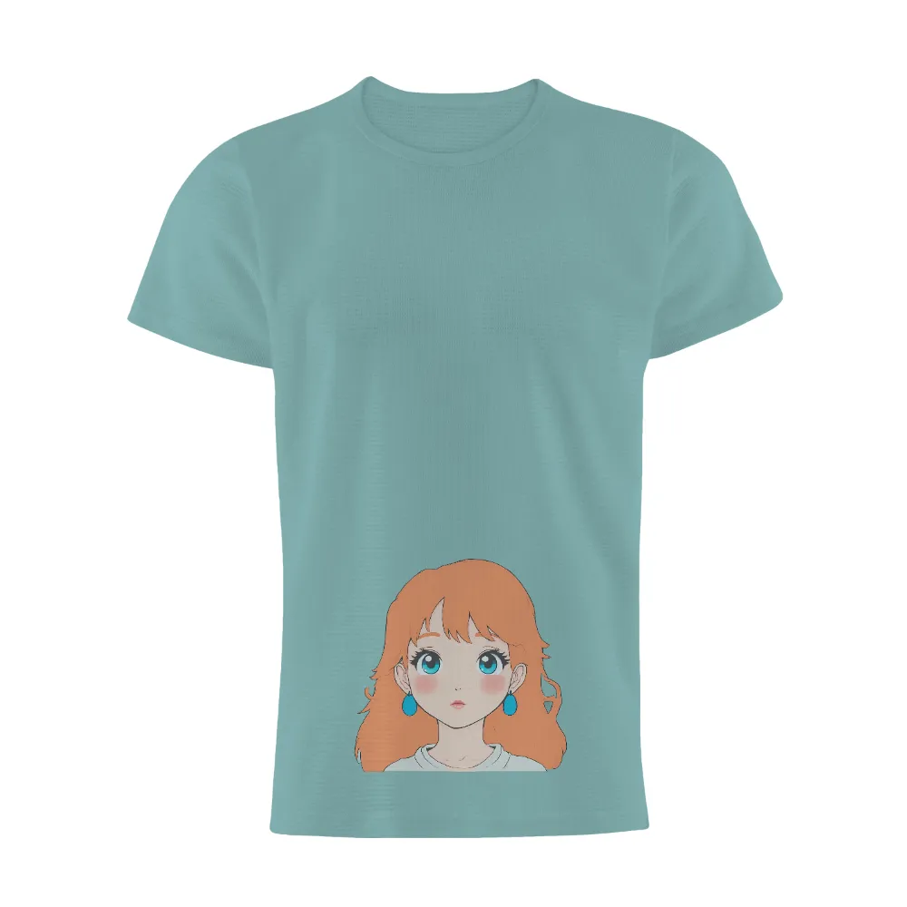 T-Shirts Pattern: Vibrant Orange Hair and Blue Eyes - Anime Style|matthew judon patriots jersey youth