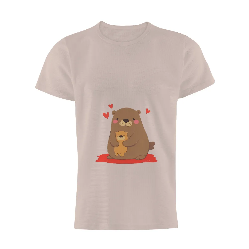 Custom T-Shirt Printing: Embrace Love with Adorable Otters|cute family easter shirts