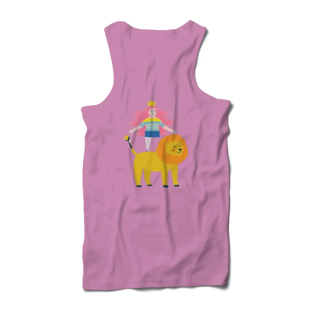 Custom T-Shirt Printing: Princess and Lion Friendship Design|royal shirt animal crossing