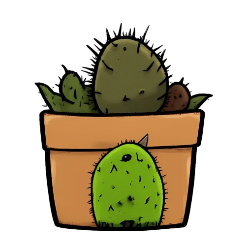 Graphic Tees: Whimsical Cactus Pot - Funny & Quirky Design