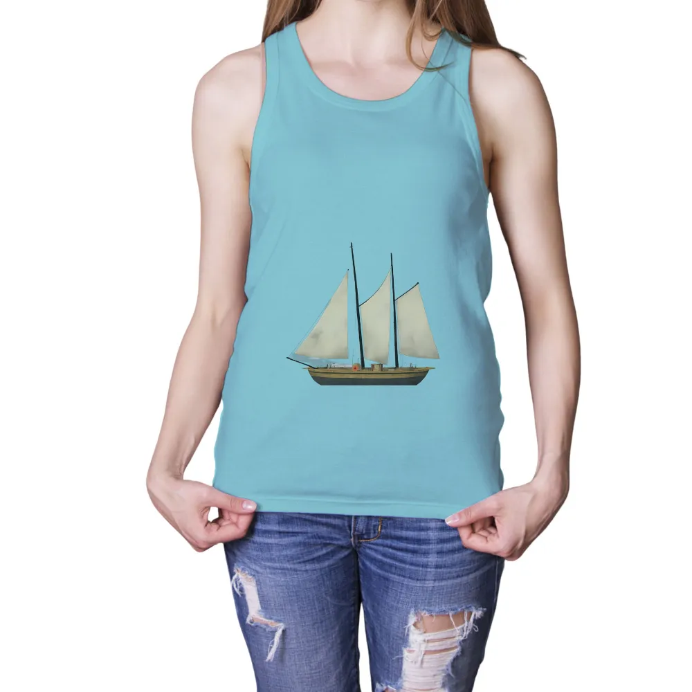 Graphic Tees: Sailing Ship Adventure - Vintage Maritime Design|vintage 1970 men's shirt