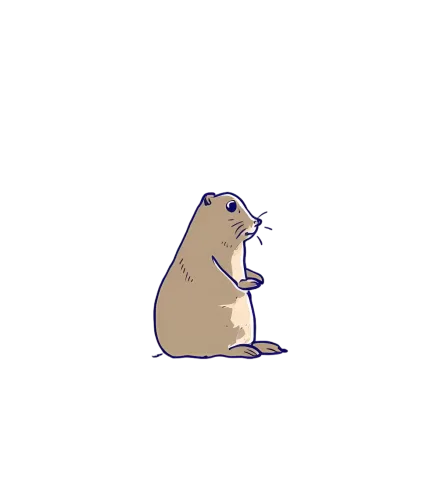 TShirt Design: Whiskers the Wise Prairie Dog