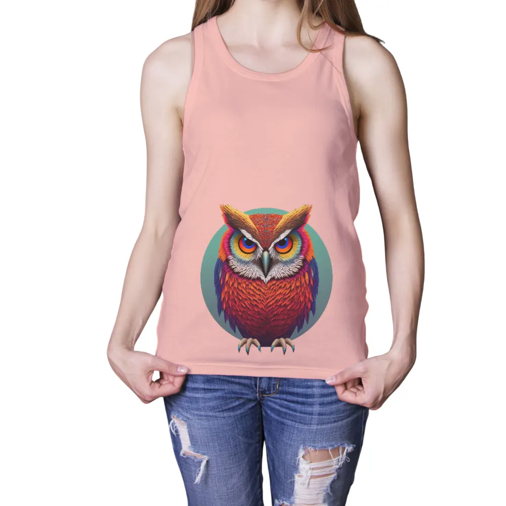 TShirt Printing: Luna the Wise Owl - Artistic Design|contemporary t