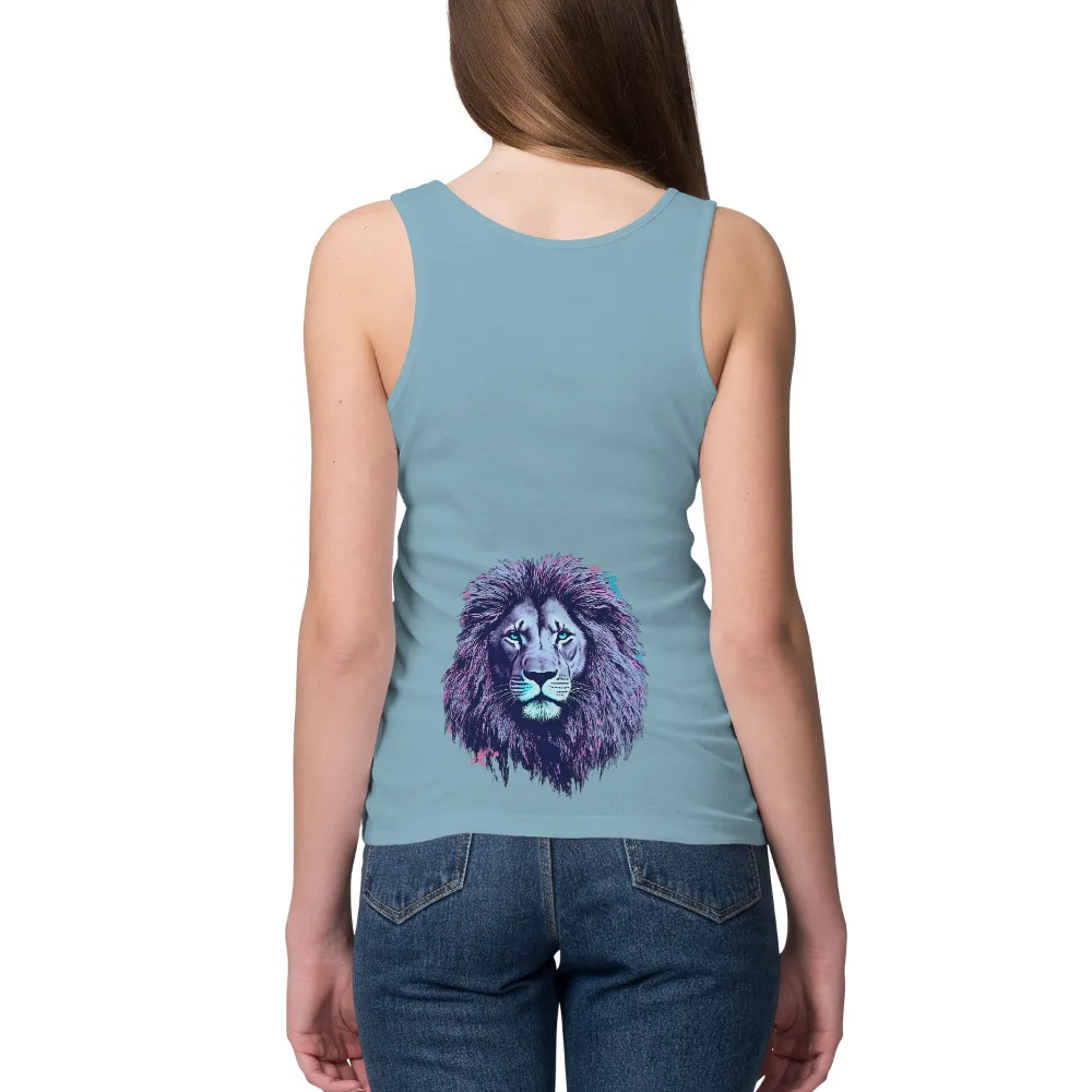 TShirt Printing: Majestic Lion Art | Wildlife & Modern Art Tees| Fierce lion with serene expression