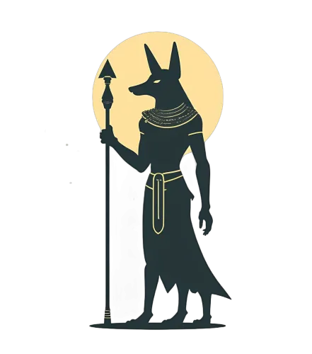 Anubis Design: Ancient Egyptian God of Death and Mummification