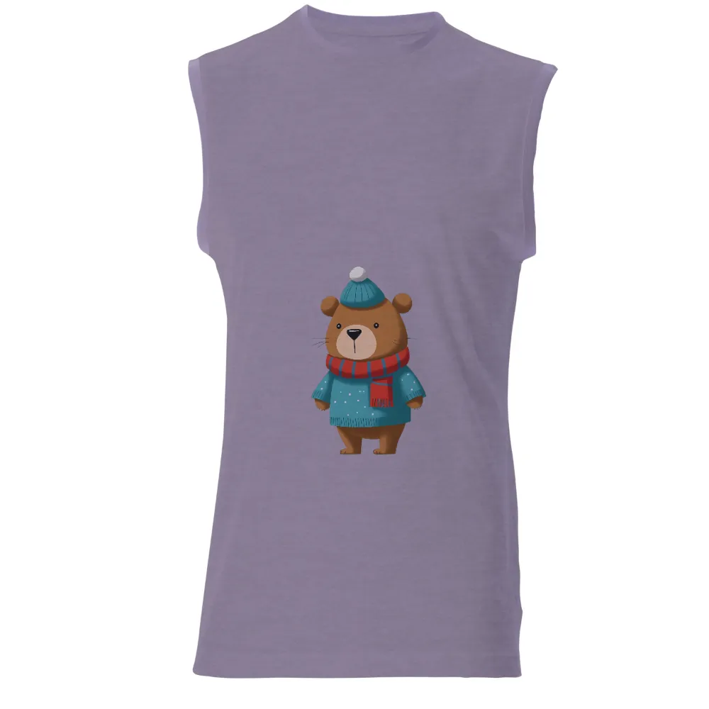 T-Shirts Pattern: Winter Bear in Cozy Outfit|winter moss heather carhartt