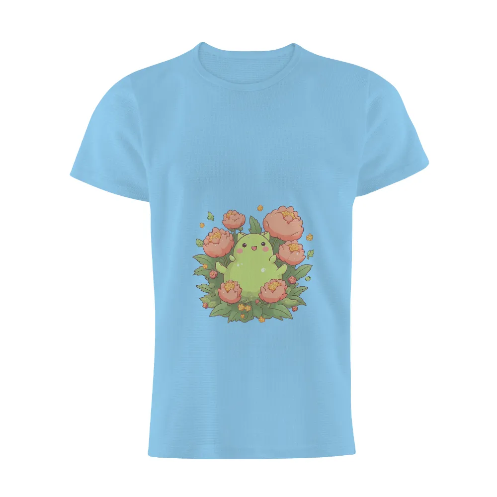 T-Shirt Printing: Embrace Joy with Bloop Among Peonies| Soft pastel colors