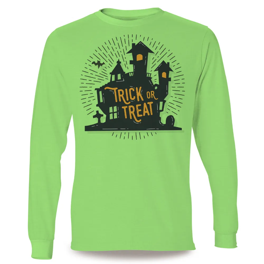 TShirt Design: Trick or Treat Haunted House|bleach halloween shirts dollar tree