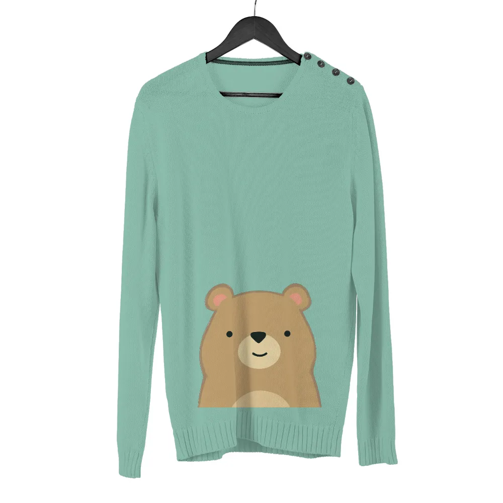 TShirt Printing: Whimsical Bear Design - Warmth and Comfort|men's haggar classic fit premium comfort spread collar dress