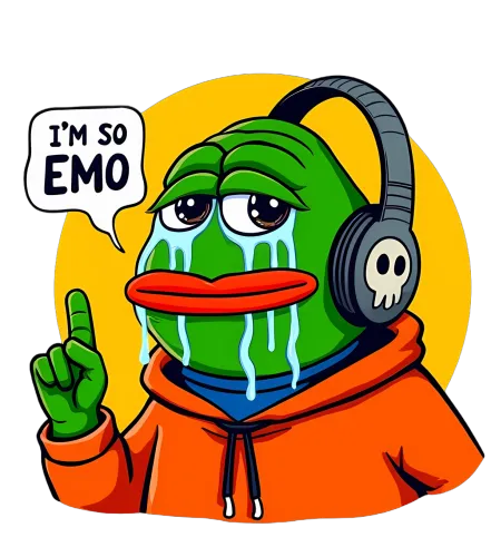 T-Shirts Custom: Emo Frog in Orange Hoodie | Funny & Quotes Tees