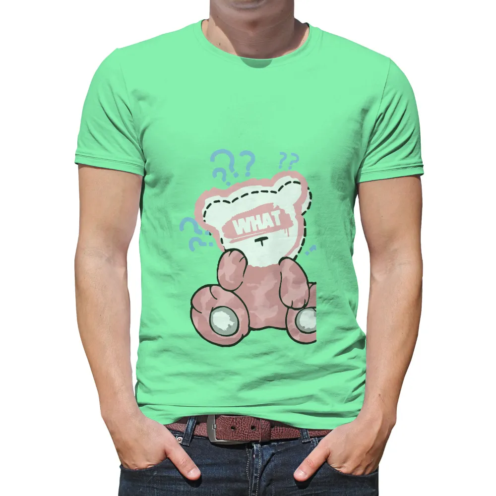 Customized Tee Shirts: Embrace Your Inner Whiskers - Funny & Quirky Design|shirt with teddy bear in pocket