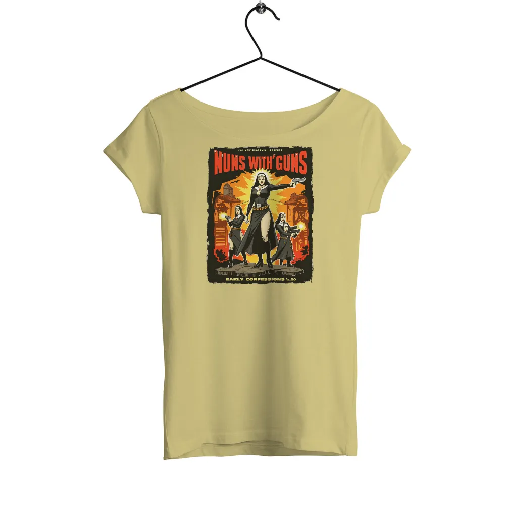 Graphic Tees: Nuns with Guns - Pop Culture & Empowerment|Dramatic nun with gun