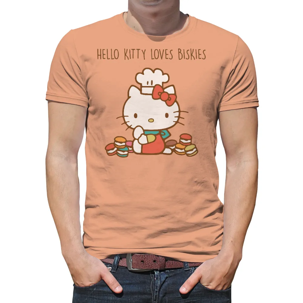 T-Shirt Printing: Hello Kitty Loves Baking Macarons|white hello kitty t shirt roblox