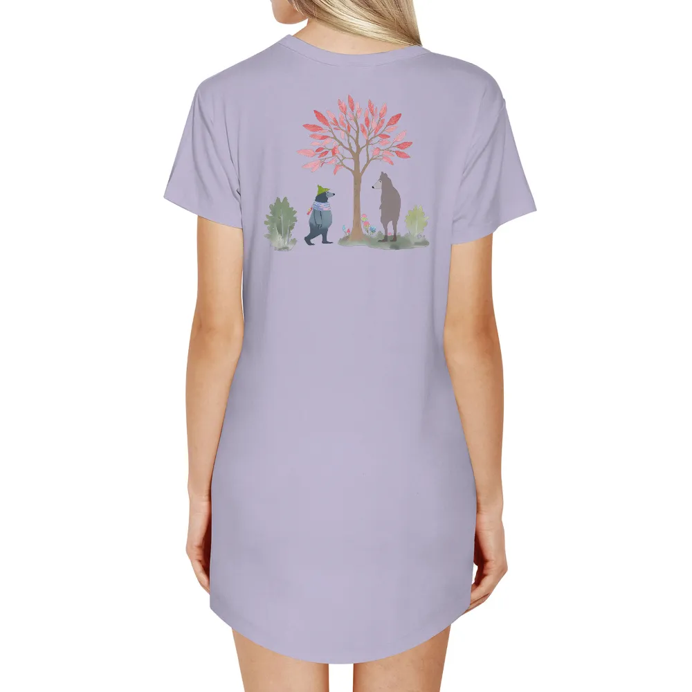 Tee Shirt Printing: Whimsical Bears in the Enchanted Forest|reign forest fronds camp shirt