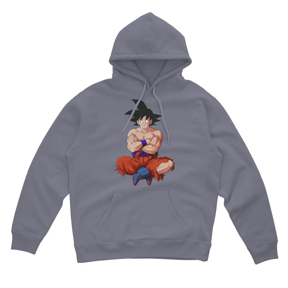 T-Shirt Printing: Goku's Unyielding Spirit - Anime Warrior Design|goku ripped pants