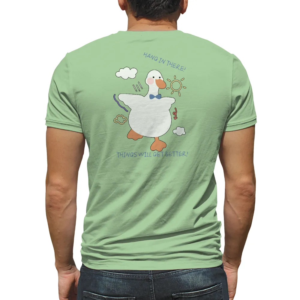 Graphic Tees: Hang in There - Cute Goose of Hope|fresh prince cartoon shirt