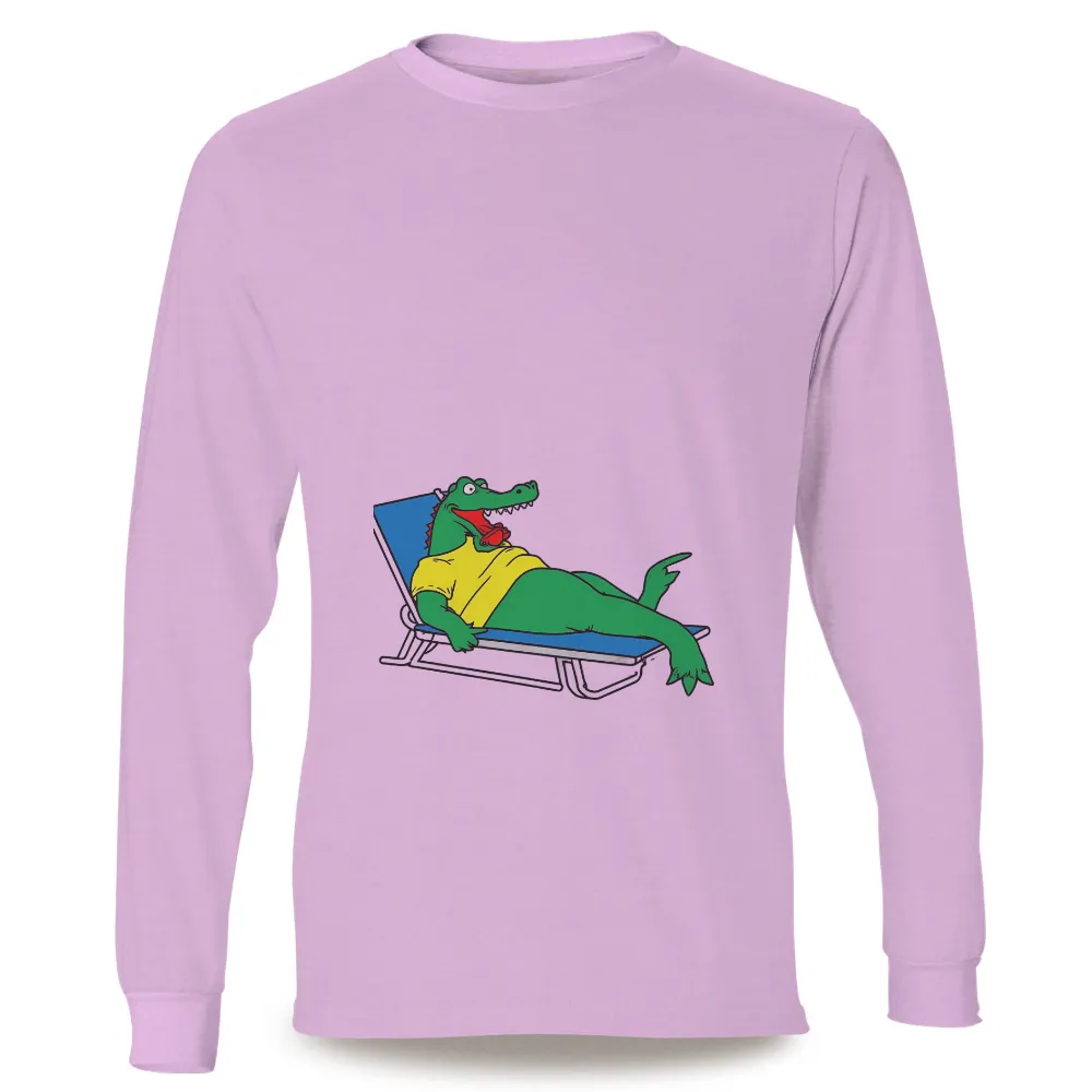 Customized Tee Shirts: Relaxing Alligator - Summer Fun|summer t shirt roblox