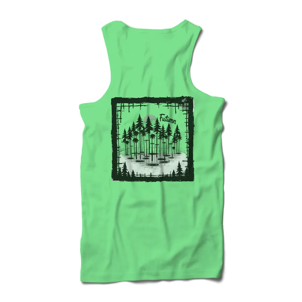 Custom Tee Shirts: Futumn Forest Serenity|reign forest fronds camp shirt