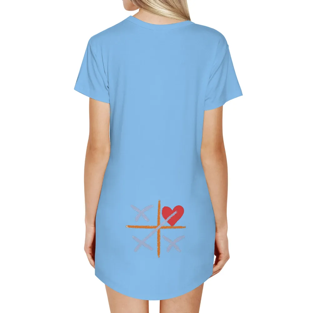 TShirt Printing: Love in Every Move - Tic-Tac-Toe Heart Design|i am art everyday t shirt