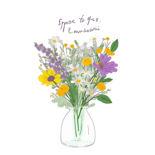 Vibrant Wildflowers in Glass Vase Design: Celebrating Nature's Beauty