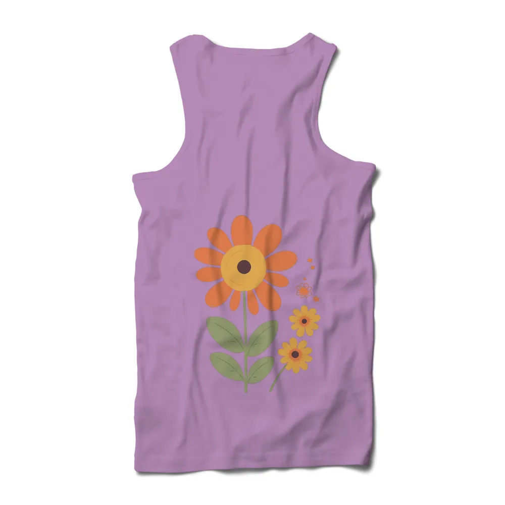 Customized Tee Shirts: Vibrant Floral Patterns for a Brighter Tomorrow| Black background