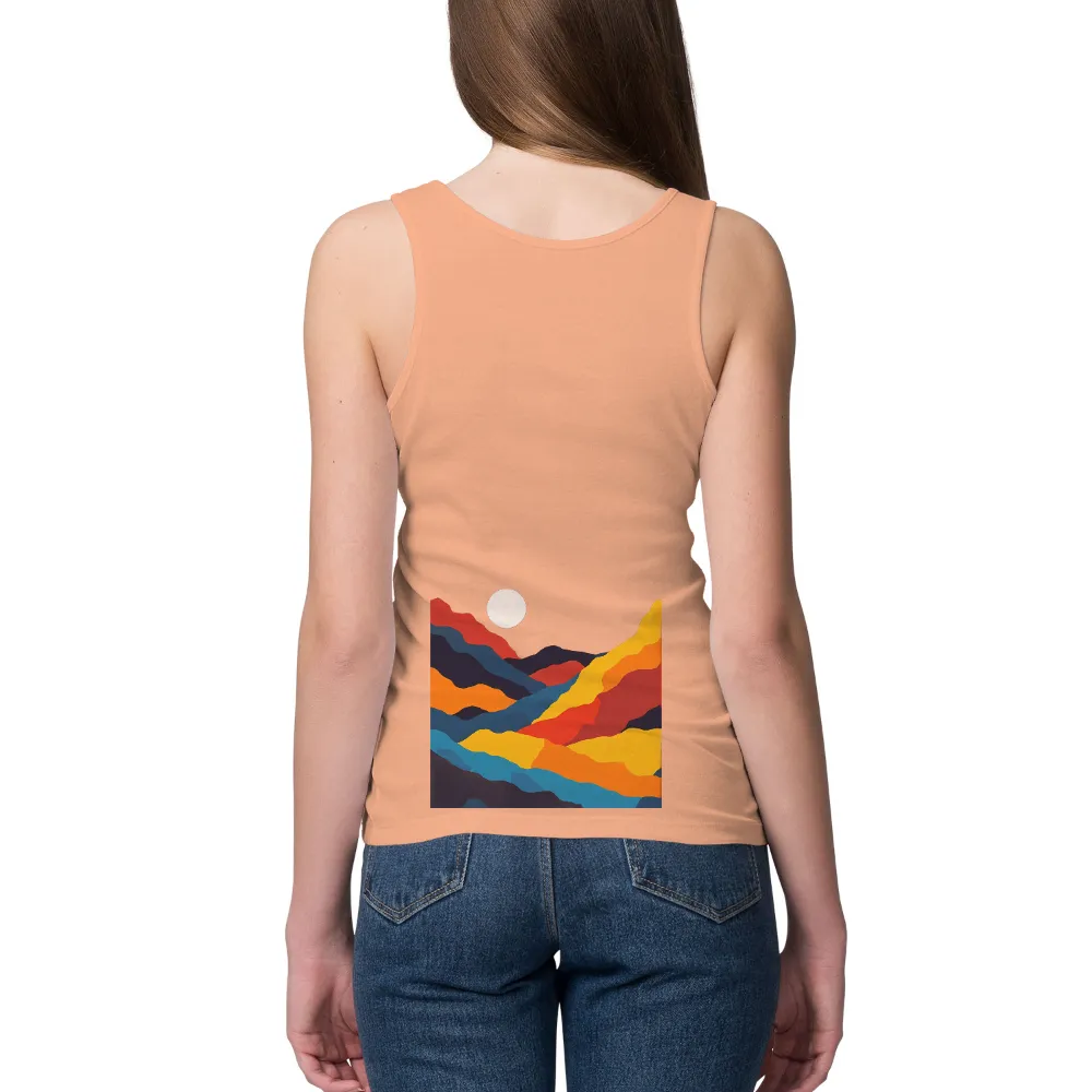 Custom Tee Shirts: Sunset Waves - Nature's Symphony in Colors|human beings colors may vary shirt