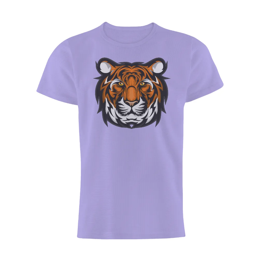 T-Shirt Printing: Fierce Tiger Face - Strength and Courage|band shirts animal crossing