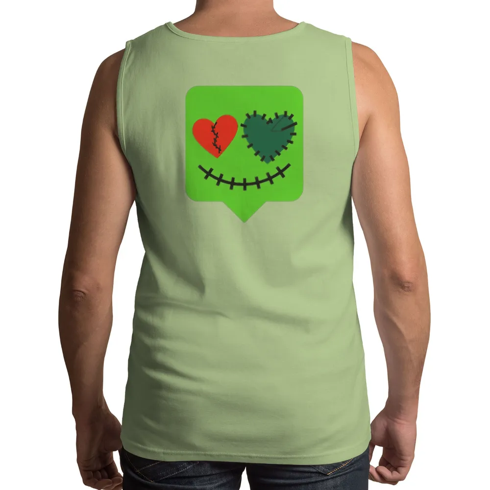 Shirts Graphic Tees | Hearts and Time: A Journey of Healing and Growth| Red heart with stitches