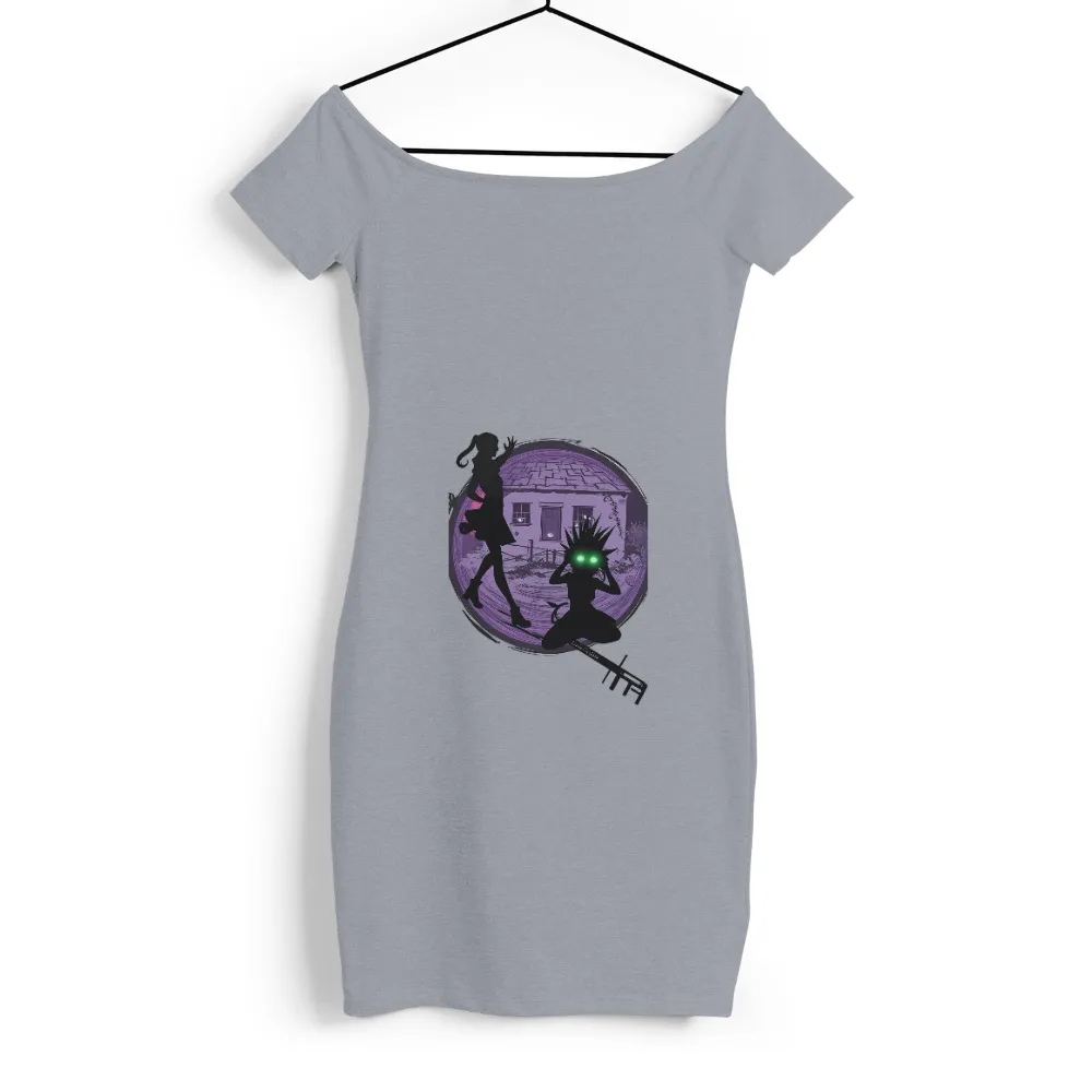 Graphic Tees: Enigmatic Silhouettes and Hidden Secrets|Silhouette of a woman with a key