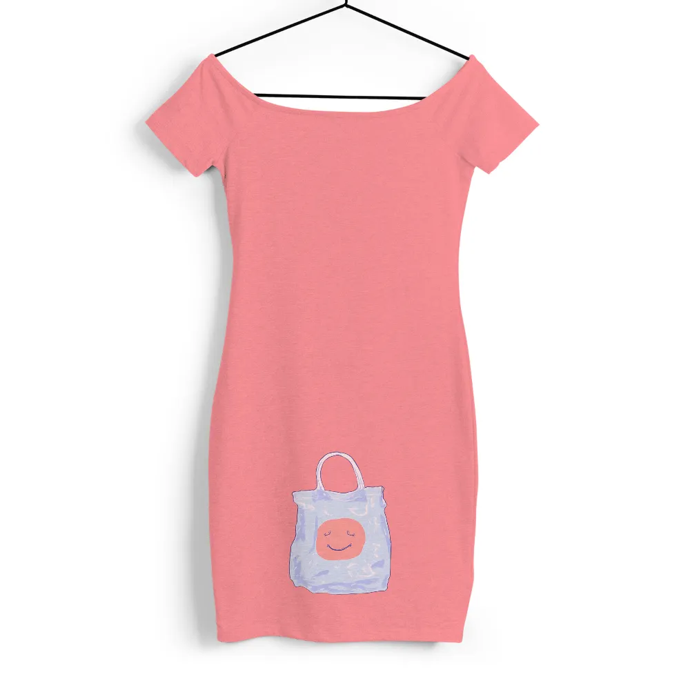 Shirts Graphic Tees: Spread Joy with the Happy Tote Bag|miami heat blue and pink shirt