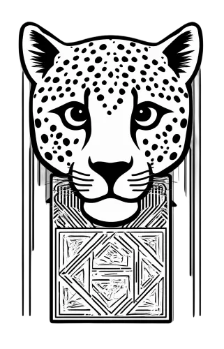 Customized Tee Shirts: Leopard in the City - Art Deco Inspired Design