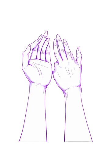 TShirt Design: Reaching for Dreams with Purple Hands