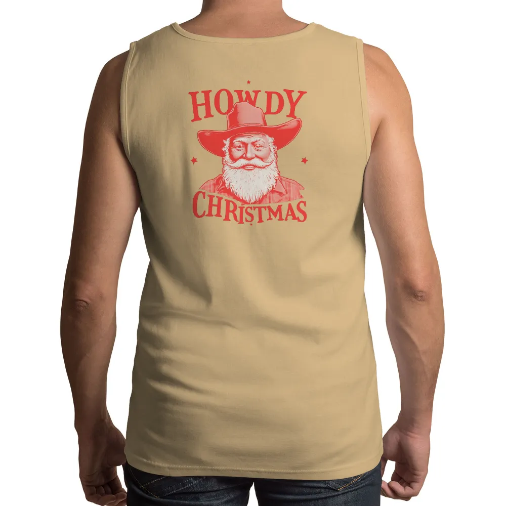 Custom Tee Shirts: Howdy Christmas Cowboy Spirit|laebas t shirt black