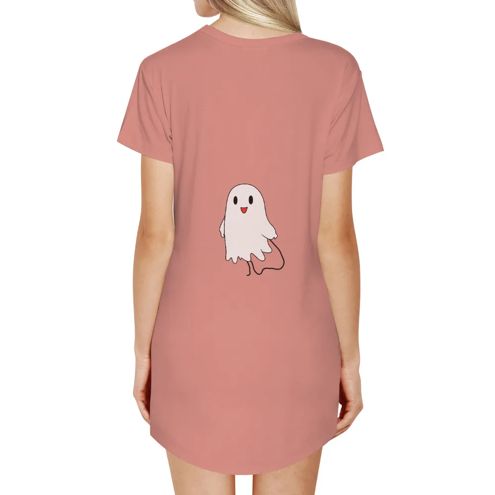 Friendly Ghost TShirt Design: Boo's Joyful Spirit|white cute t shirt roblox