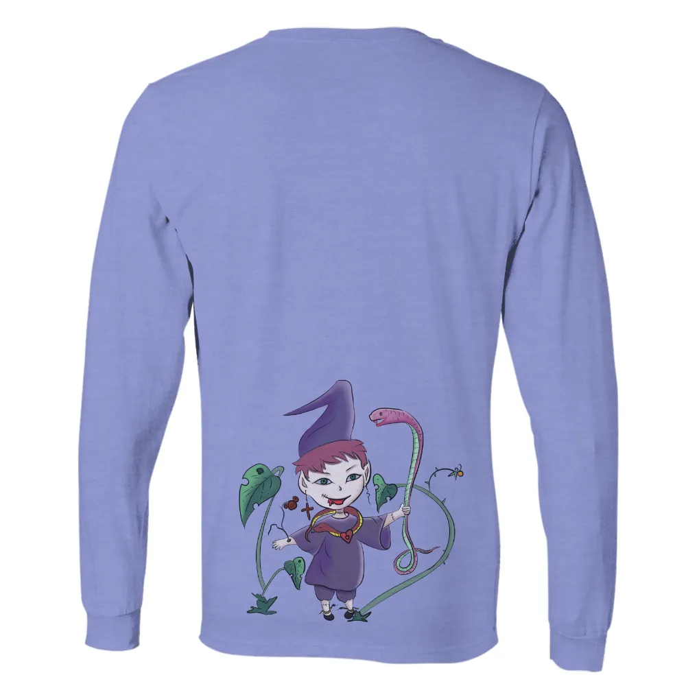 Customized Tee Shirts: Whimsical Witch Adventure with Serpent|pokemon magic shirt 1999