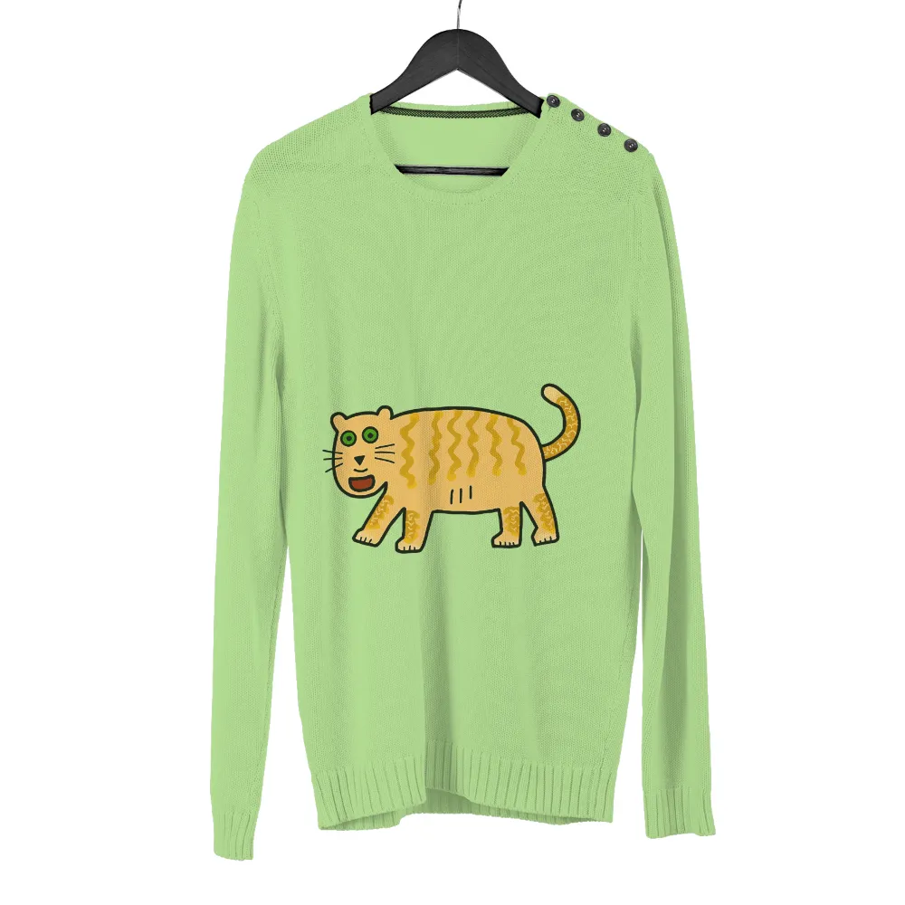 TShirt Design: Whiskers the Playful Cat| cheerful cat design