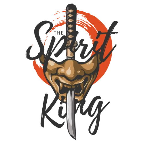 Tee Shirts Printed: Spirit of the Samurai - Oni Mask and Katana Design