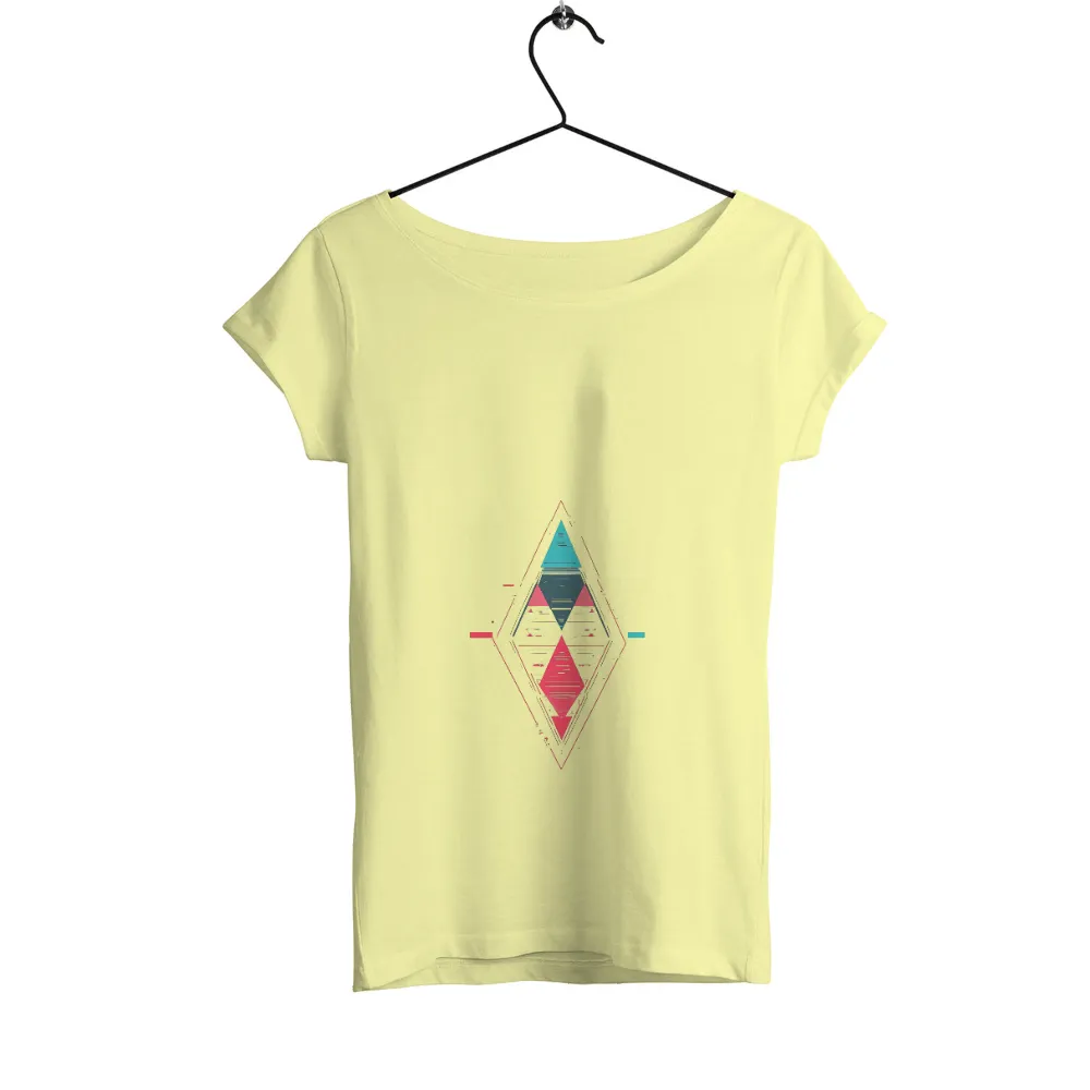 Futuristic Geometric Shapes: Cyberpunk-Inspired Interlocking Triangles Design|roblox t shirt aesthetic white