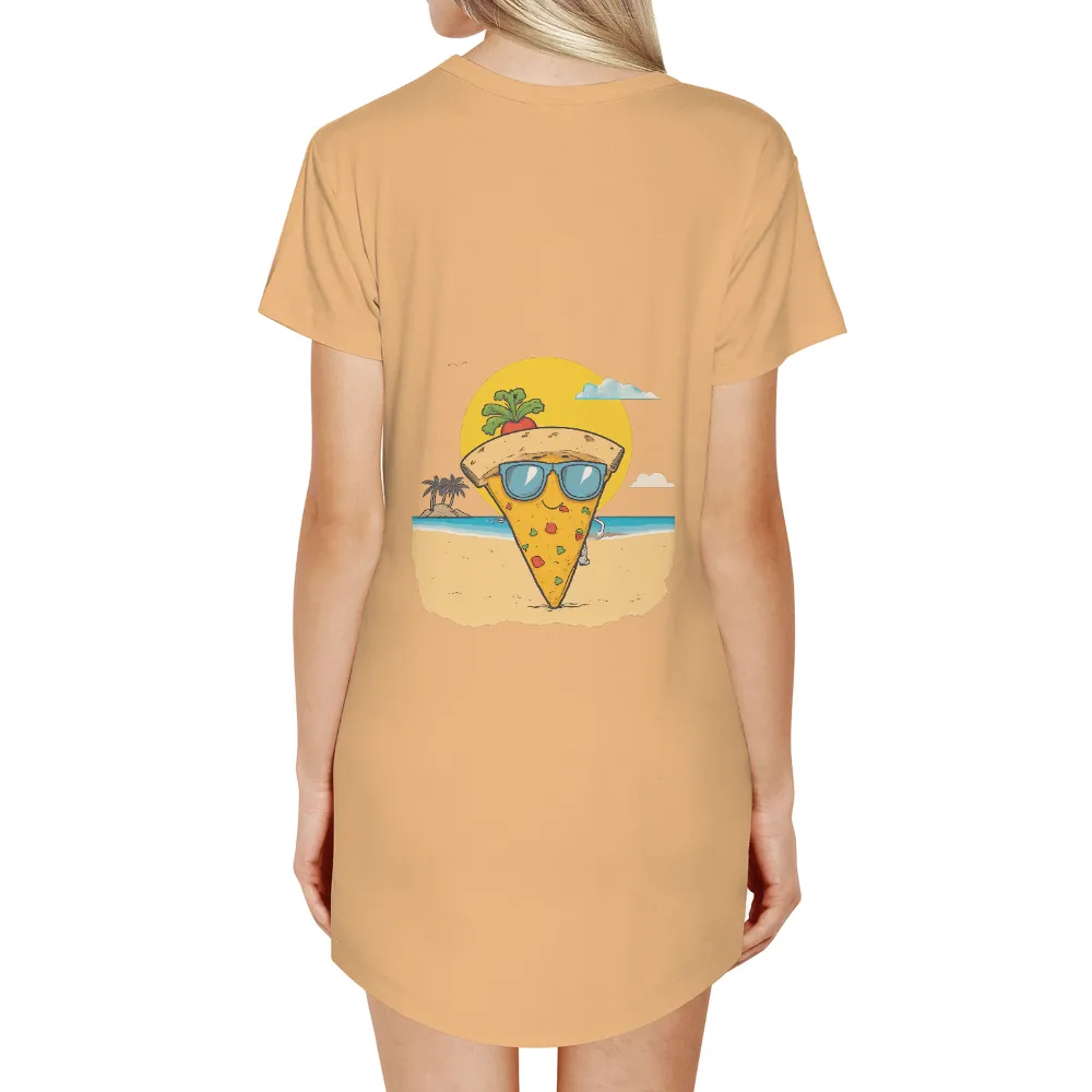 T-Shirts Custom: Beach Pizza Slice with Sunglasses and Radish Hat|magellan southern summer shirts