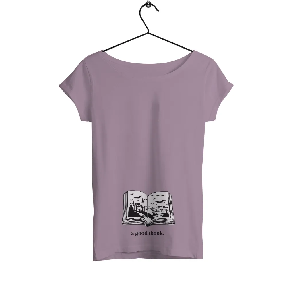 T-Shirts Pattern: Gothic Castle in an Open Book|Gothic castle in an open book