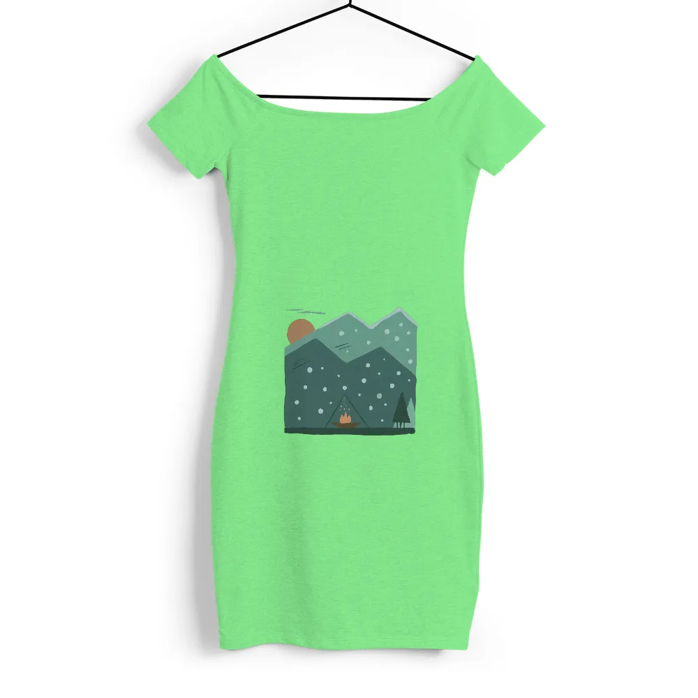 Customized Tee Shirts: Winter Solitude - Warmth Amidst Snowy Mountains|adventure time star wars shirt