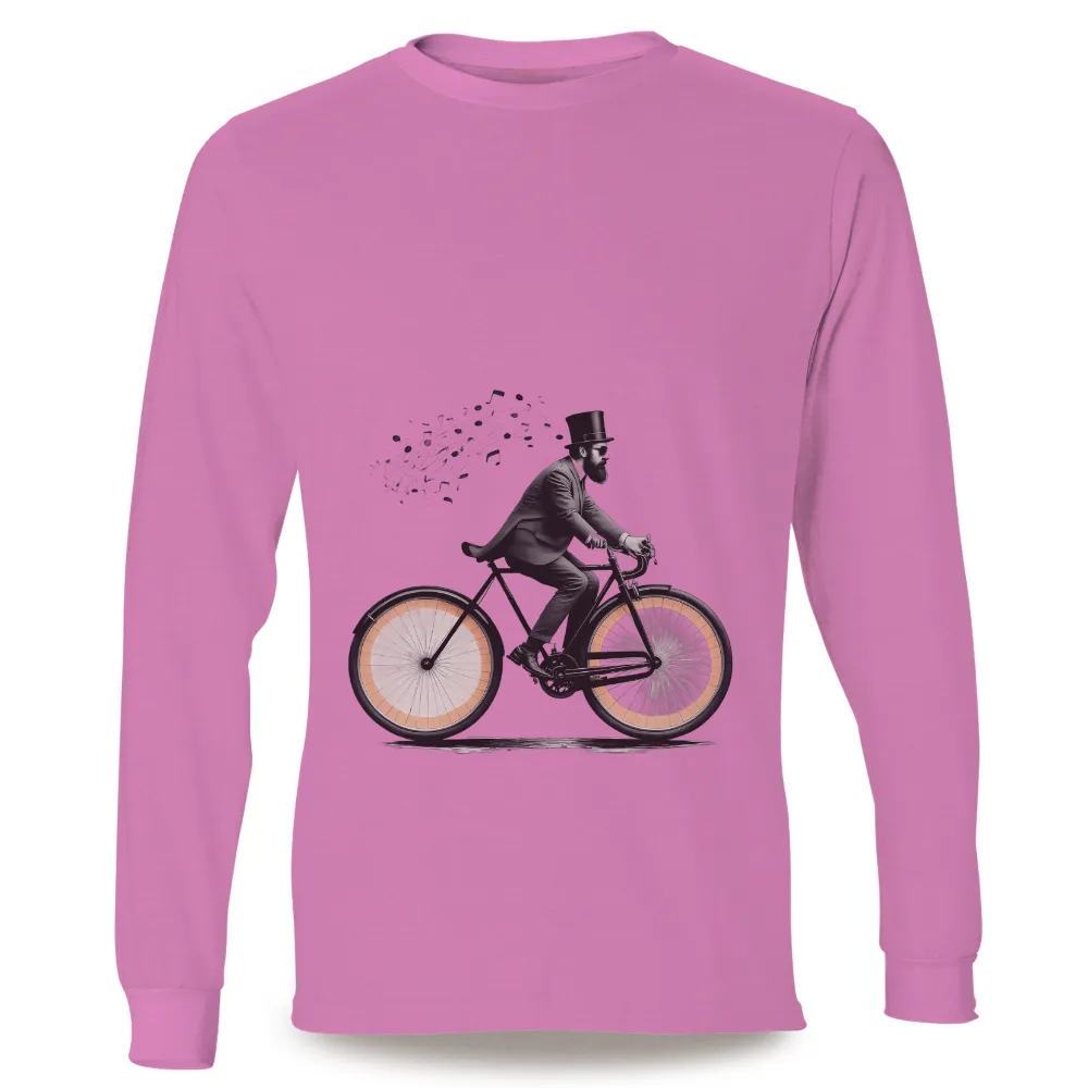 Vintage Gentleman on Bicycle: A Nostalgic Blend of Style and Music|vintage rat rod t shirts