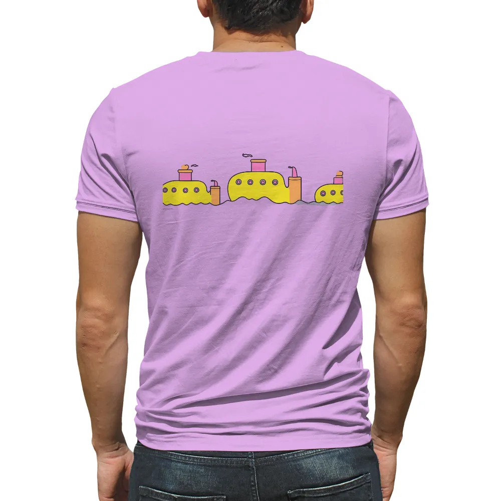 Custom Tee Shirts: Whimsical Yellow Submarines - Vintage Adventure|vintage stag beer shirt