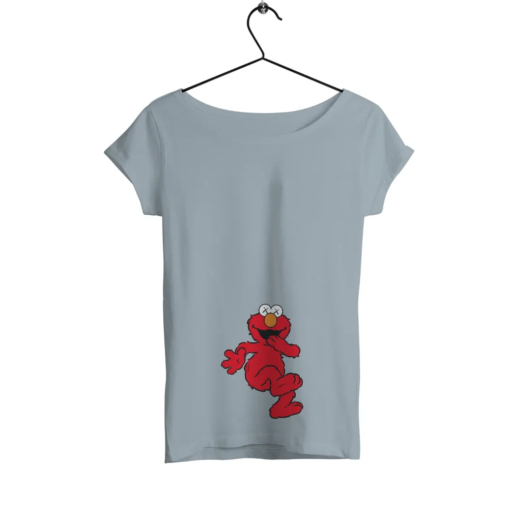 T-Shirts Custom: Red Creature Dancing in Joy|fun summer button down shirts