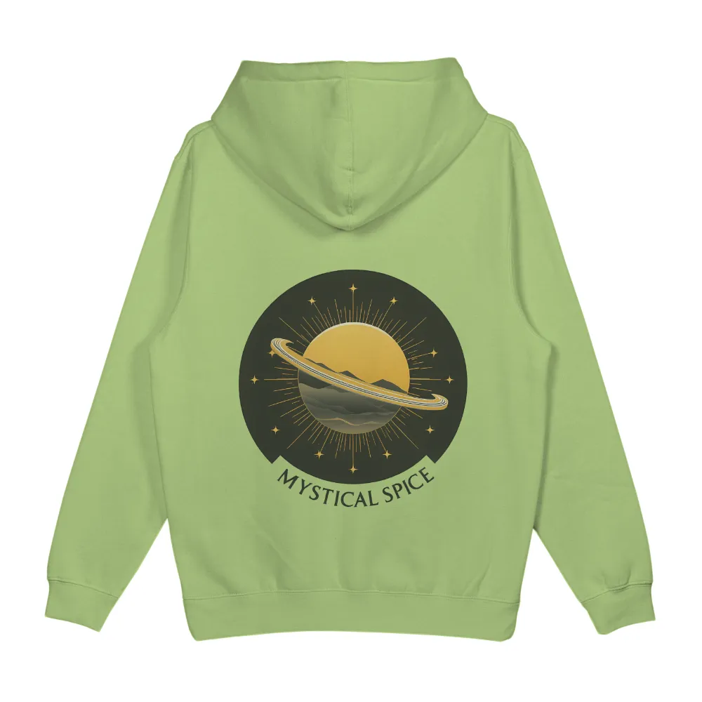 Mystical Spice: Explore the Cosmos with T-Shirt Printing|Planet with a ring system