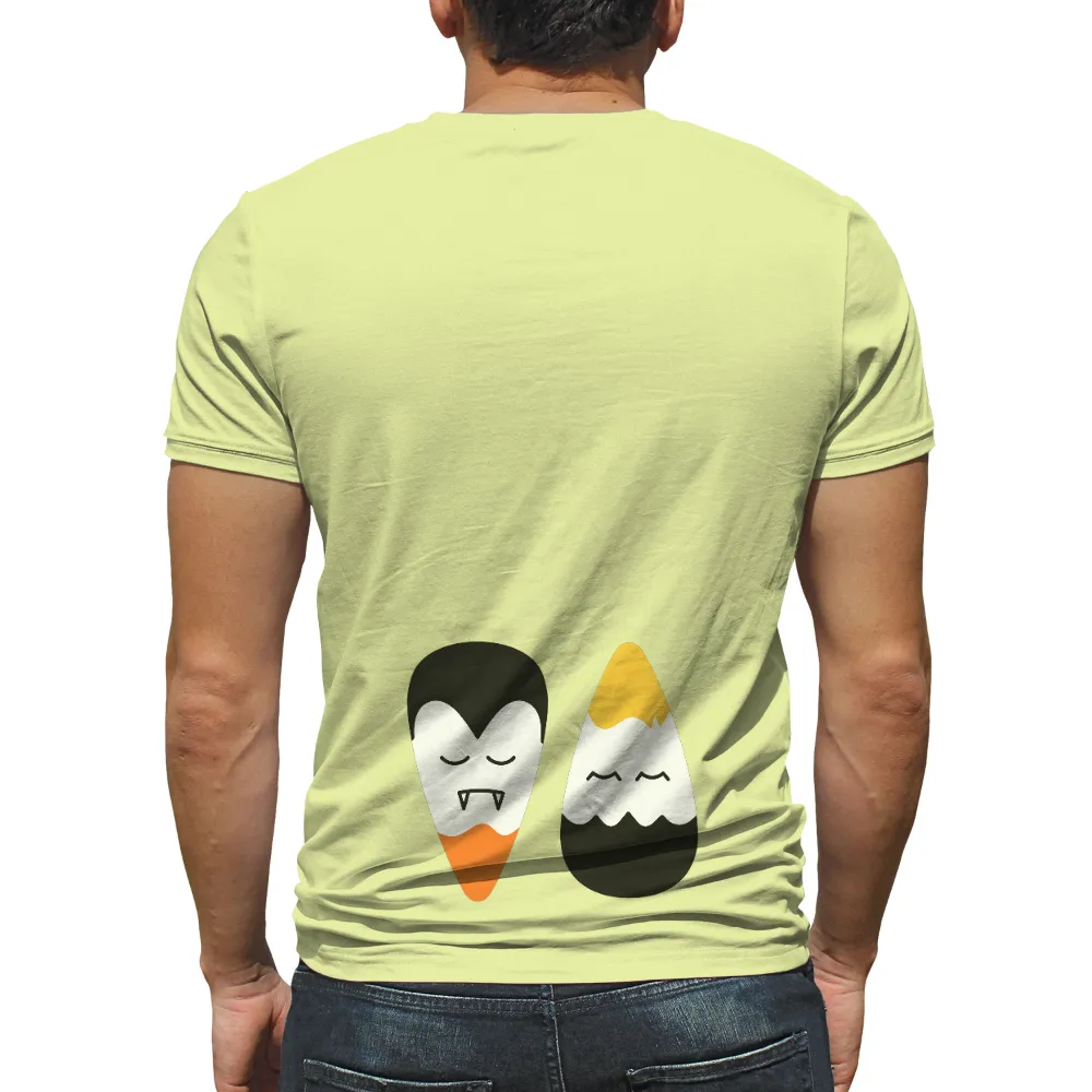 Customized Tee Shirts: Halloween Vampire and Ghost - Funny & Whimsical Design| Halloween T-shirt